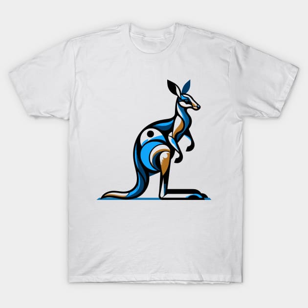 Pop art kangaroo illustration. cubism illustration of a kangaroo T-Shirt by gblackid